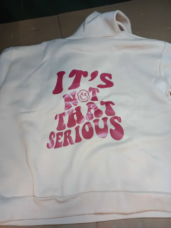 STMOVE 'ITS NOT THAT SERIOUS' HOODIE IN YELLOW -  LARGE