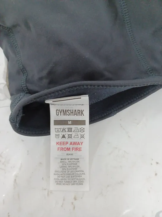 GYMSHARK BLACK LOGO SPORTS BRA- MEDIUM