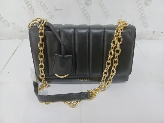 RADLEY HANDBAG IN BLACK WITH GOLD CHAIN STRAP 