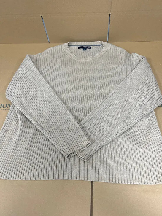 TOMMY HILFIGER KNITTED SWEATSHIRT STONE COLOURED SIZE XL