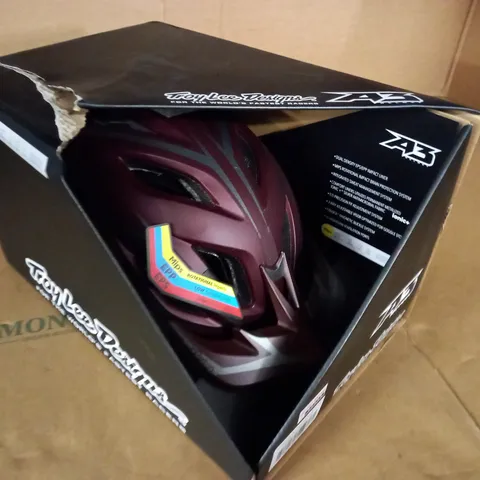 BOXED TROY LEE DESIGNS A3 MIPS HELMET IN JADE/BURGHUNDY - XL/2X