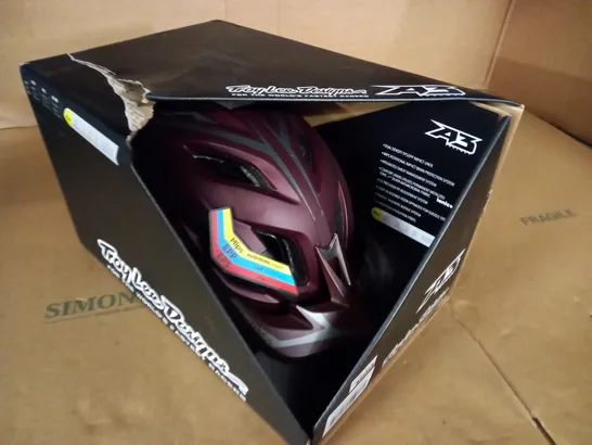 BOXED TROY LEE DESIGNS A3 MIPS HELMET IN JADE/BURGHUNDY - XL/2X