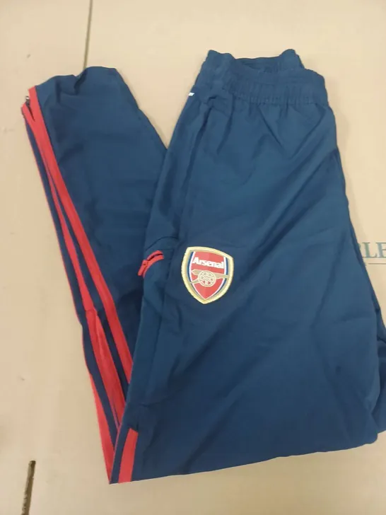 ADIDAS ARSENAL TRACKSUIT BOTTOMS IN NAVY - UK SMALL