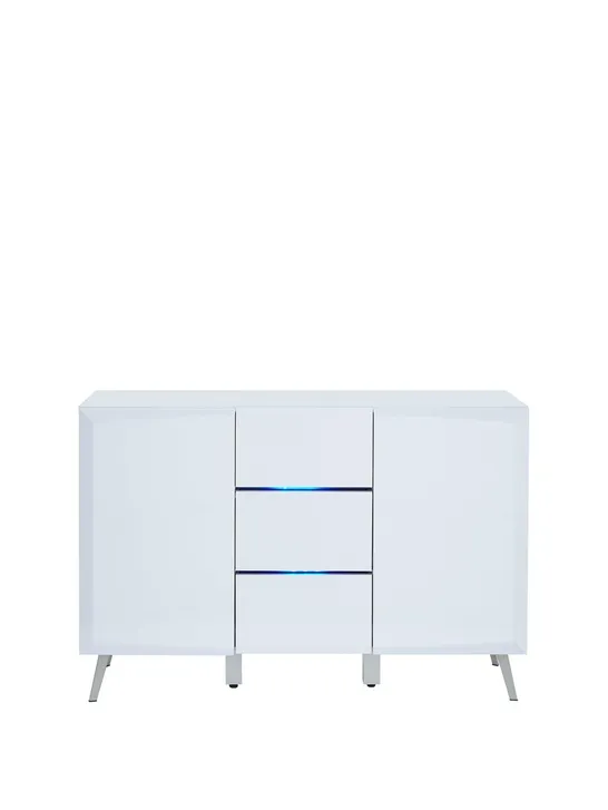 BOXED GRADE 1 XANDER LARGE HIGH GLOSS SIDEBOARD WHITE (1 BOX) RRP £189