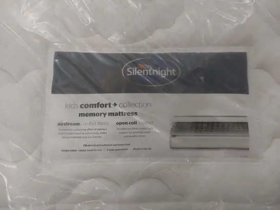 QUALITY BAGGED SILENTNIGHT KIDS COMFORT 90CM SINGLE MEMORY FOAM MATTRESS 