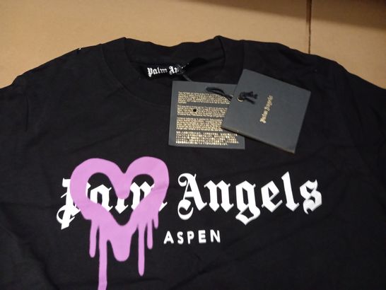 PALM ANGELS STYLE ASPEN BLACK T-SHIRT - SIZE UNSPECIFIED