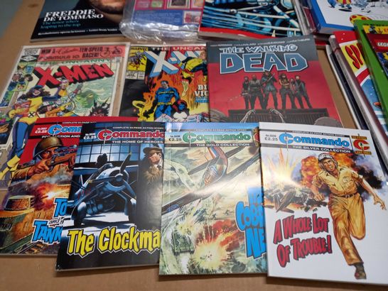 LOT OF ASSORTED MAGAZINES AND COMICS 