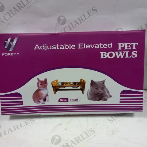 FOREYY ADJUSTABLE ELEVATED PET BOWLS 