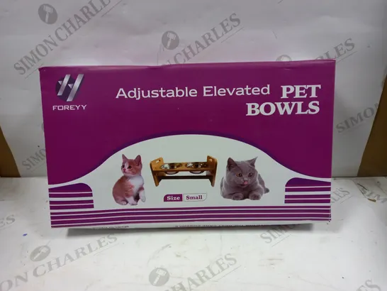 FOREYY ADJUSTABLE ELEVATED PET BOWLS 