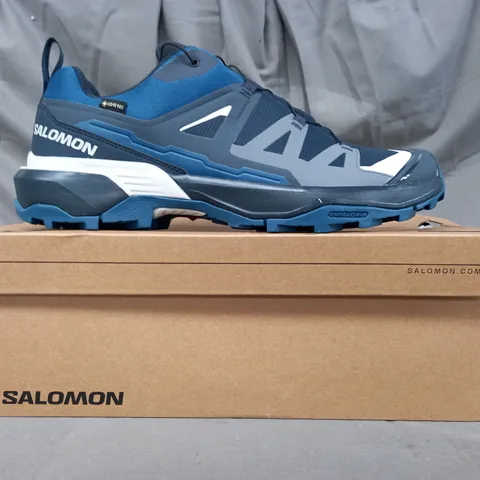 BOXED PAIR OF SALOMON X ULTRA 360 GTX SHOES IN NAVY/BLUE UK SIZE 11