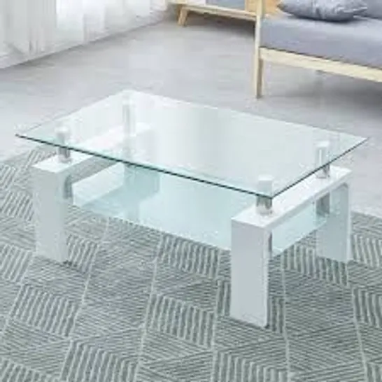 BOXED GLASS COFFEE TABLE