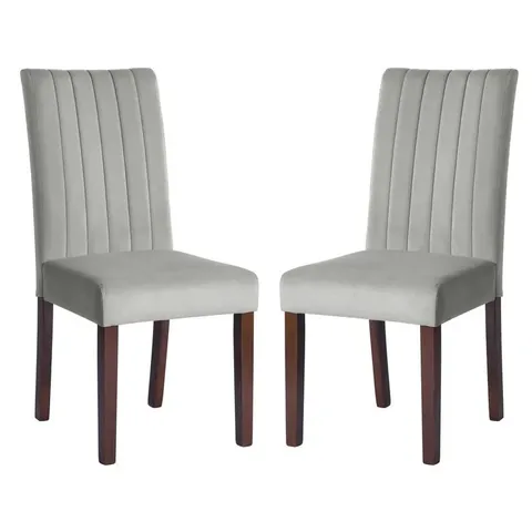 BOXED BELEY DINING CHAIRS IN GREY - SET OF 2 (1 BOX)