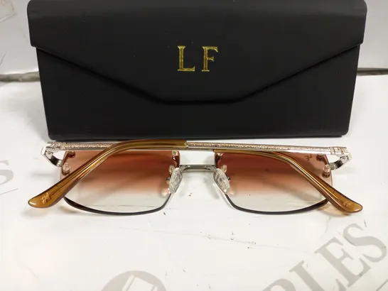 LUX FRAMES GRADIENT BROWN/ORANGE SUNGLASSES 