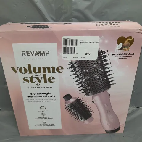 4 X BOXED REVAMP PROFESSIONAL VOLUME AND STYLE 1200W BLOW DRY BRUSH 