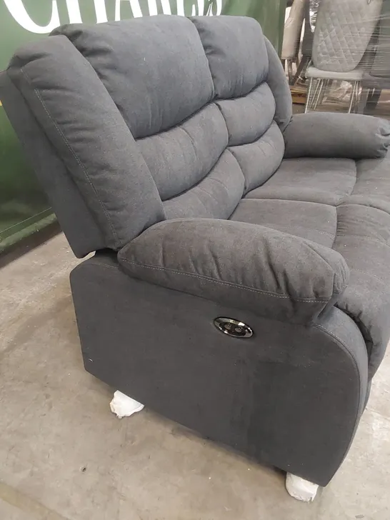 DESIGNER SORRENTO 2 SEATER GREY FABRIC UPHOLSTERED ELECTRIC RECLINER SOFA