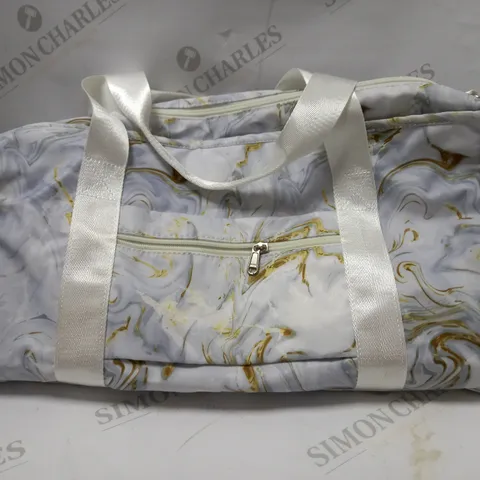 EUYIFET YELLOW MARBLE PRINTED GYM SPORT DUFFLE BAG