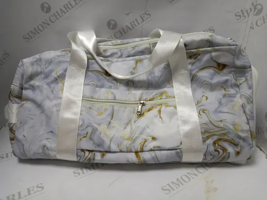 EUYIFET YELLOW MARBLE PRINTED GYM SPORT DUFFLE BAG