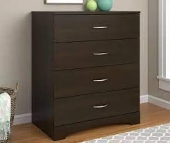 BOXED AMERIWOOD 4 DRAW DRESSER - ESPRESSO 