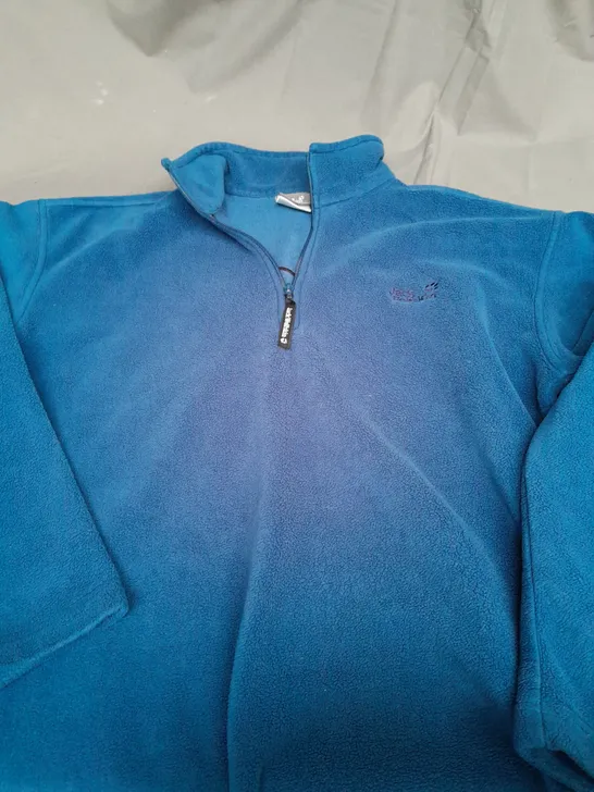 JACK WOLFSKIN BLUE FLEECE QUARTER ZIP - EU XL