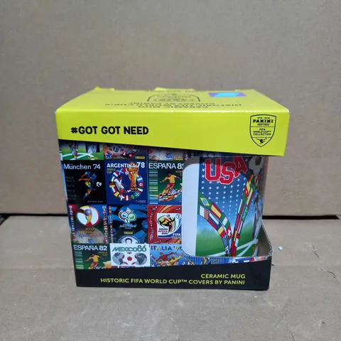 BOX OF APPROXIMATELY 20 USA WORLD CUP 1994 PANINI CERAMIC MUGS