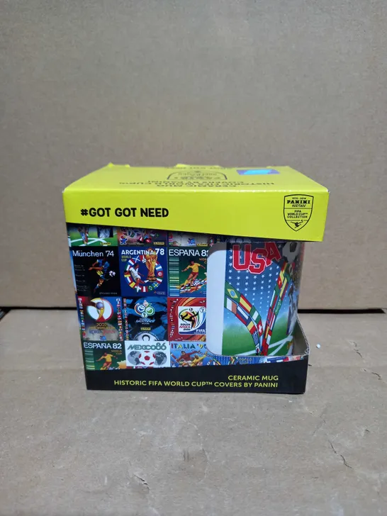 BOX OF APPROXIMATELY 20 USA WORLD CUP 1994 PANINI CERAMIC MUGS