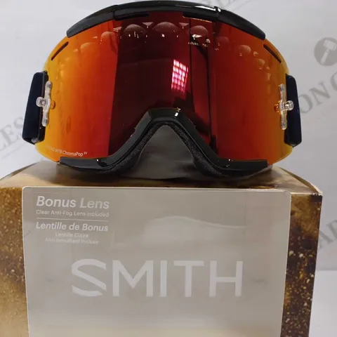 SMITH CHROMAPOP EVERYDAY RED MIRROR GOGGLES WITH CLEAR ANTI FOG LENS INCLUDED