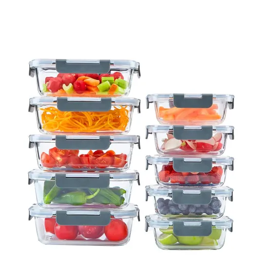 BOXED NEO 10-PIECE GLASS TUPPERWARE SET (1 BOX)