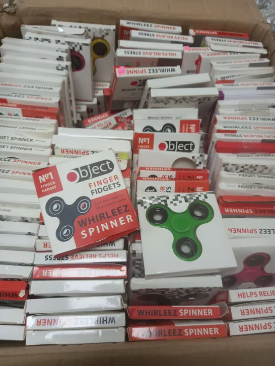 BOX OF APROX 75 FIDGET SPINNERS 