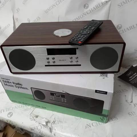 BOXED MAJORITY DAB+ RADIO MUSIC SYSTEM WITH REMOTE