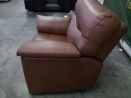 QUALITY BRITISH DESIGNER G PLAN STRATFORD ELECTRIC RECLINER CHAIR N833 DALLAS TAN LEATHER 