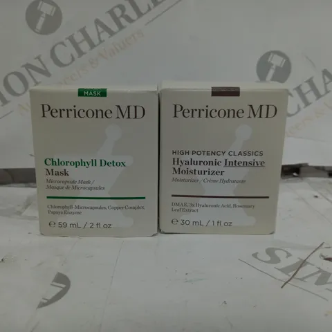 BOXED PERRICONE MD HYALURONIC INTENSIVE MOISTURIZER & CHLOROPHYLL DETOX MASK