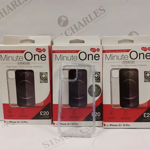 BOX OF APPROX 8 MINUTE ONE IPHONE 12/12PRO CLEAR CASES