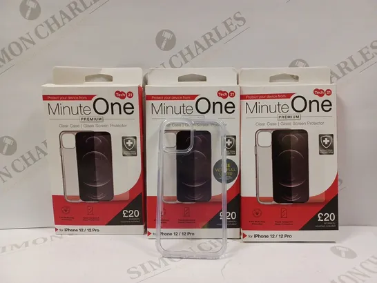 BOX OF APPROX 8 MINUTE ONE IPHONE 12/12PRO CLEAR CASES