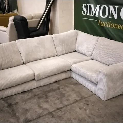 QUALITY DESIGNER CREAM JUMBO CORNER SOFA 