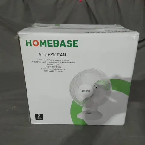 BOXED HOMEBASE 9" DESK FAN