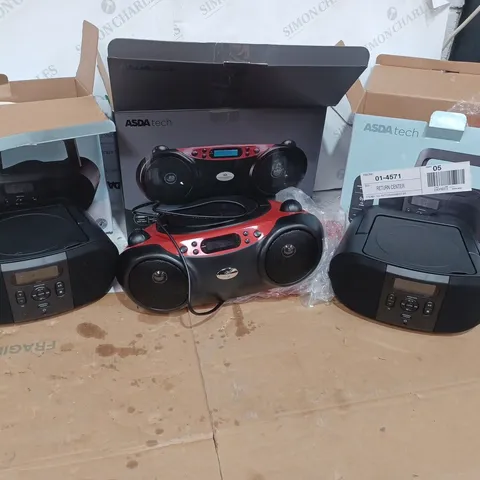 3 ASSORTED CD BOOMBOXES 