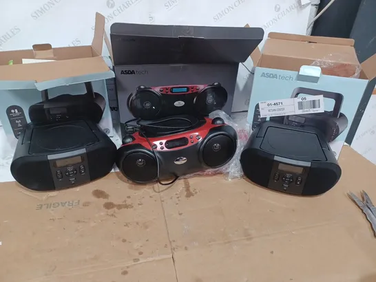 3 ASSORTED CD BOOMBOXES 