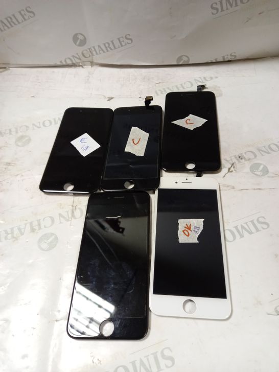 LOT OF 5 IPHONE 6G LCD SCREENS ONLY 