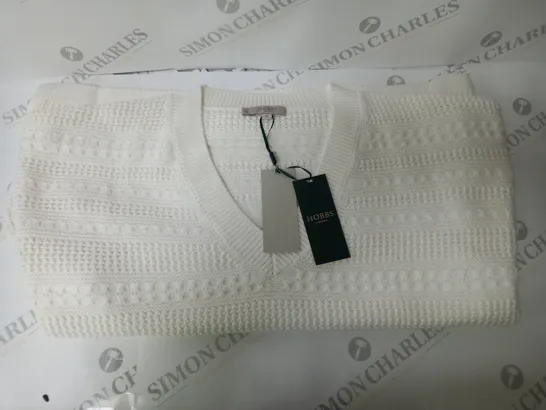 HOBBS LONDON IVORY HADLEY JUMPER - XL