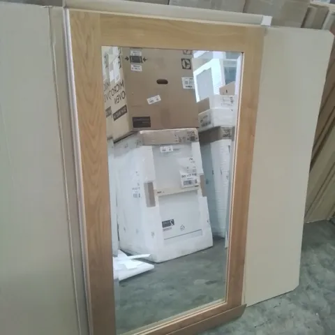 3 X BRAND NEW BOXED CALYPO SOLID OAK FRAMED MIRROR 555X1000
