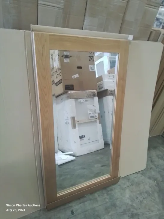 3 X BRAND NEW BOXED CALYPO SOLID OAK FRAMED MIRROR 555X1000