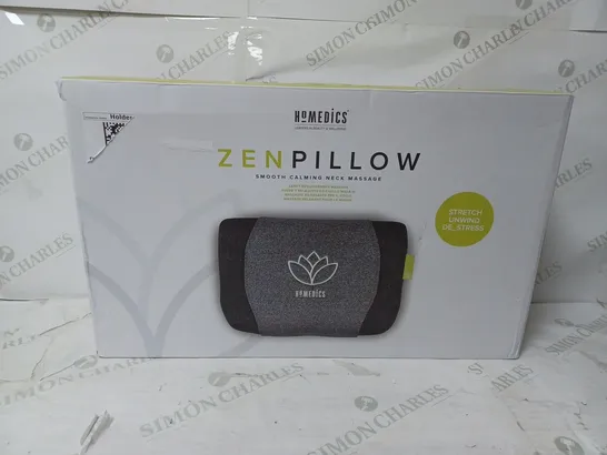 BOXED HOMEDICS ZEN PILLOW SMOOTH CALMING NECK MASSAGE 