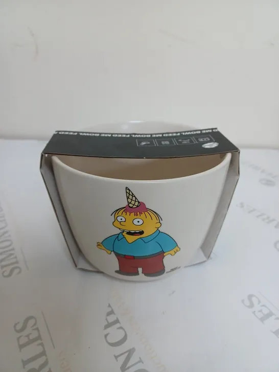 THE SIMPSONS DESIGNED FEED ME BREAKFAST BOWL 