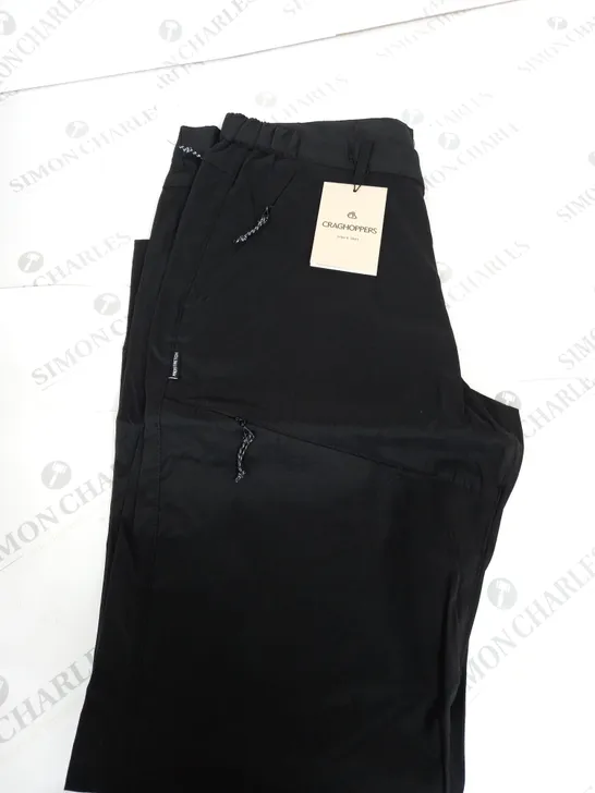 CRAGHOPPERS KIWI PRO TROUSERS - BLACK - 38 LONG