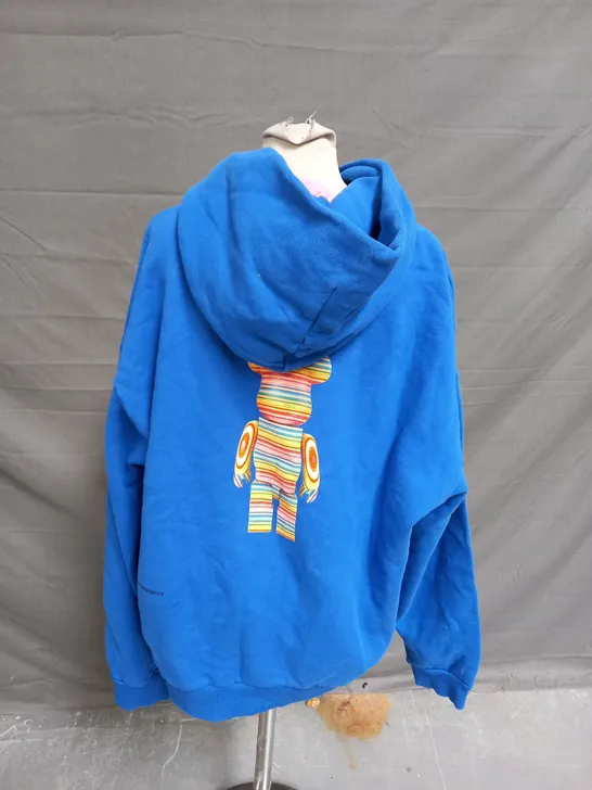 PANGAIA HEAVY WEIGHTED LEGO BRICK BLUE HOODIE - XL