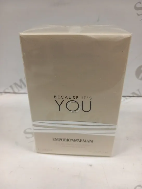 BOXED AND SEALED EMPORIO ARMANI BECAUSE IT'S YOU EAU DE PARFUM 100ML