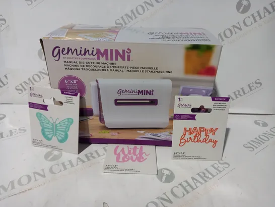 BOXED GEMINI MINI BY CRAFTER'S COMPANION MANUAL DIE-CUTTING MACHINE