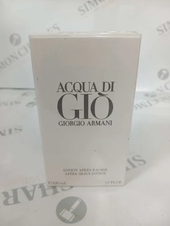 BOXED AND SEALED ACQUA DI GIO GIORGIO ARMANI 100ML AFTER SHAVE LOTION