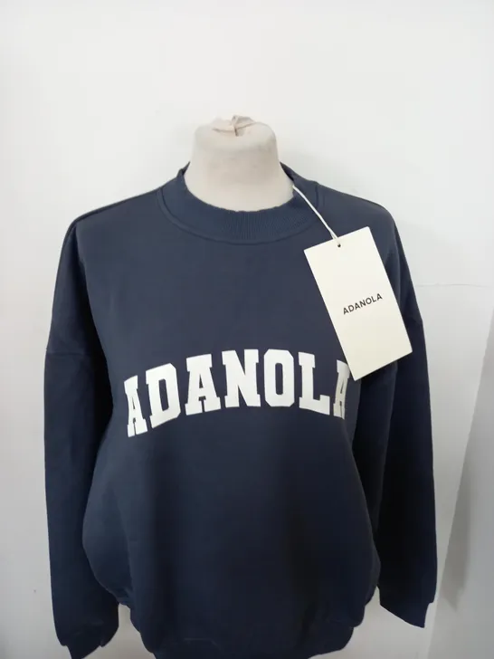 ADANOLA VARSITY OVERSIZED SWEATSHIRT SIZE S