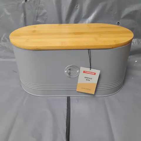 BOXED LIVING GREY BREAD BIN